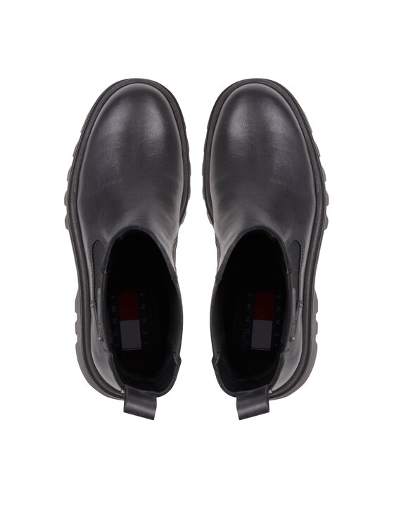 Tommy Jeans Tommy Jeans Ghete Jodhpur Tjw Fashion Chelsea EN0EN02295 Negru