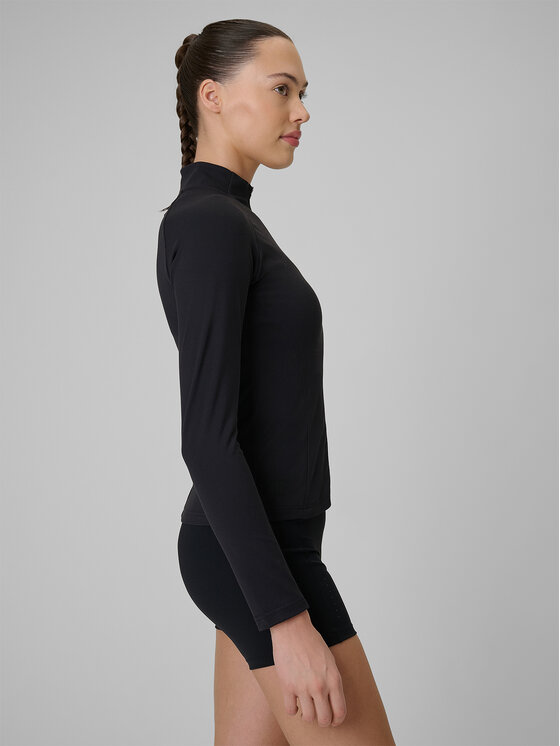 4F 4F Bluza BASIC+ Czarny Slim Fit