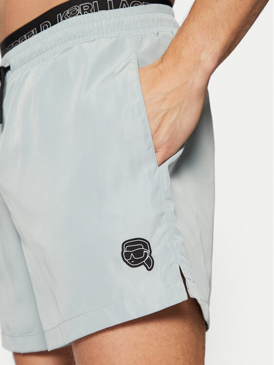 KARL LAGERFELD KARL LAGERFELD Plaukimo šortai A1M46058 Pilka Regular Fit