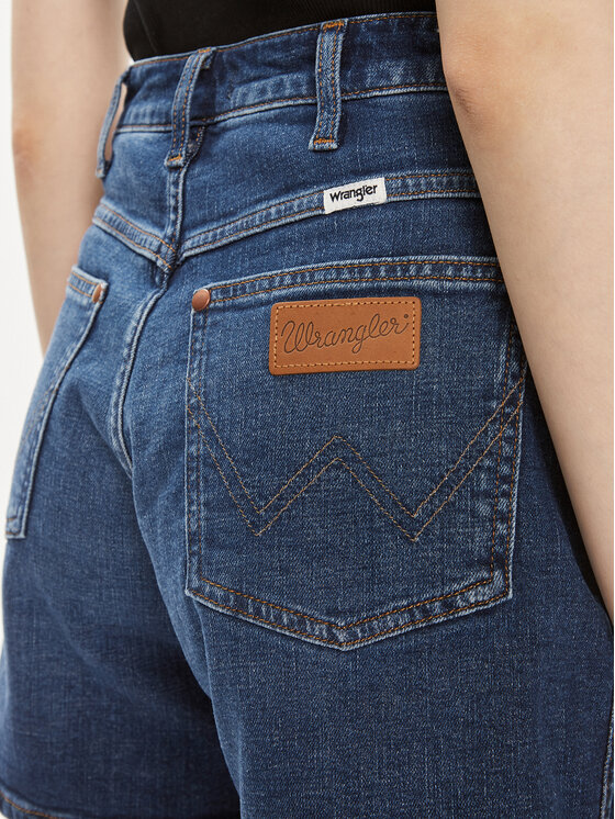 Wrangler Wrangler Džínové šortky Cowboy 112351042 Modrá Relaxed Fit