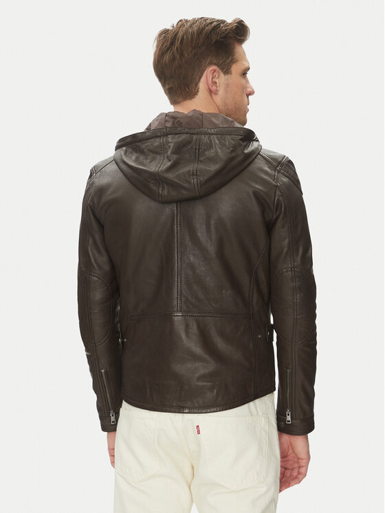 Serge Pariente Serge Pariente Шкіряна куртка Ondo Коричневий Regular Fit