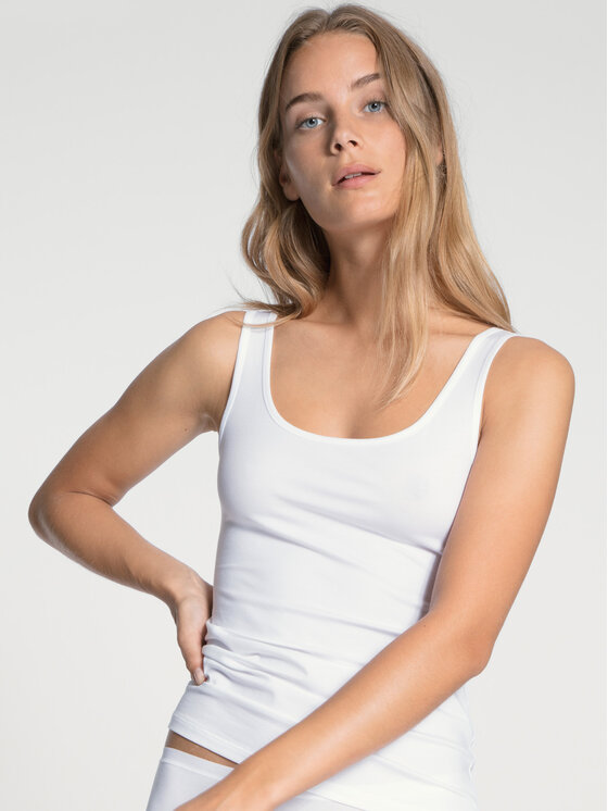Calida Calida Koszulka piżamowa 12175 Biały Slim Fit