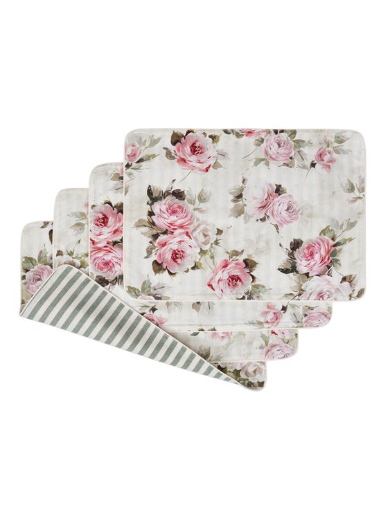Roseberry Home Roseberry Home Podkładka na stół dwustronna Roselle & Stripes Różowy