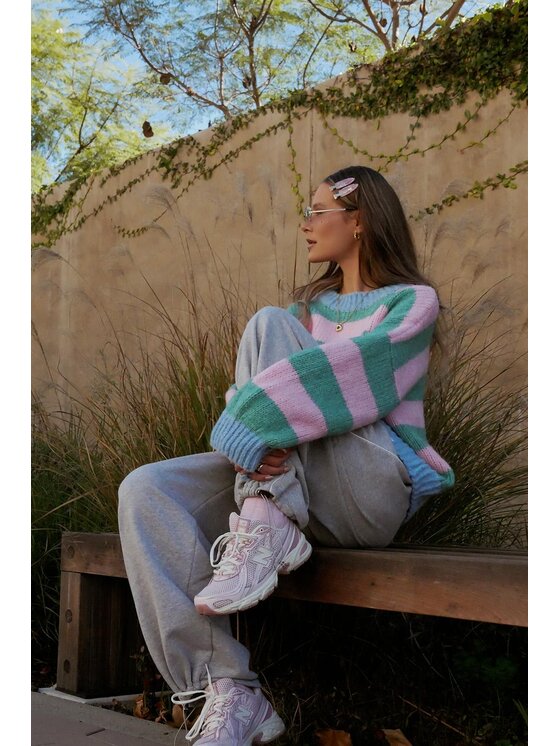 NAOKO NAOKO Sweter Cozy Bubble Zielony Regular Fit