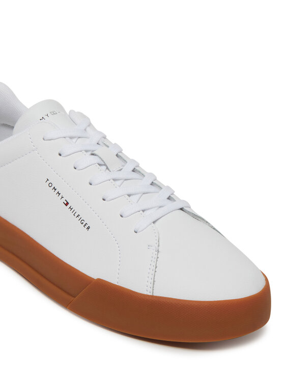 Tommy Hilfiger Tommy Hilfiger Sportcipők Th Court Lth Detail Ess FM0FM05367 Fehér