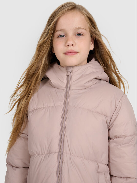 4F 4F Kurtka puchowa OUTERWEAR Brązowy jasny Regular Fit