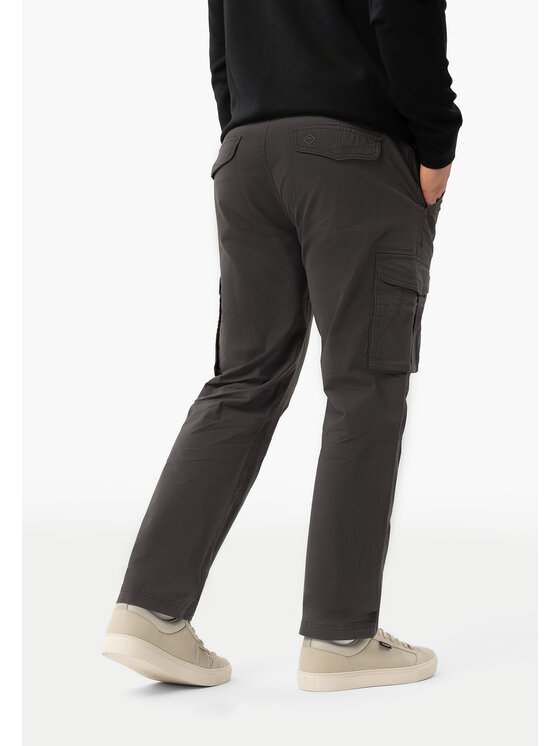 Volcano Volcano Spodnie cargo R-GUN Szary Regular Fit