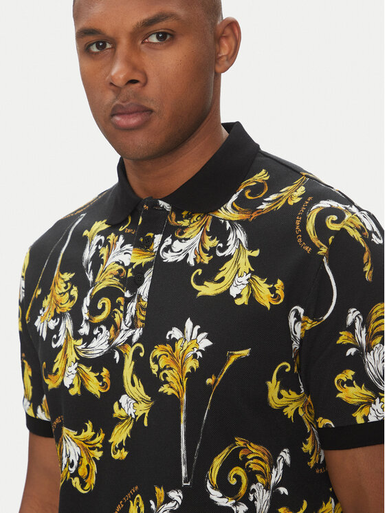 Versace Jeans Couture Versace Jeans Couture Polo 78GAG6S0 Czarny Regular Fit