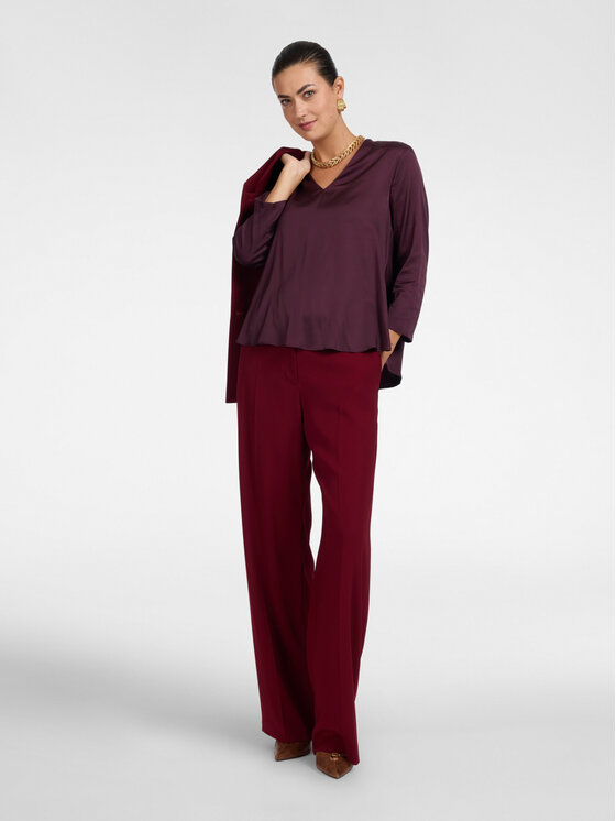 Elena Mirò Elena Mirò Bluzka 2025P000250N039 Bordowy Regular Fit