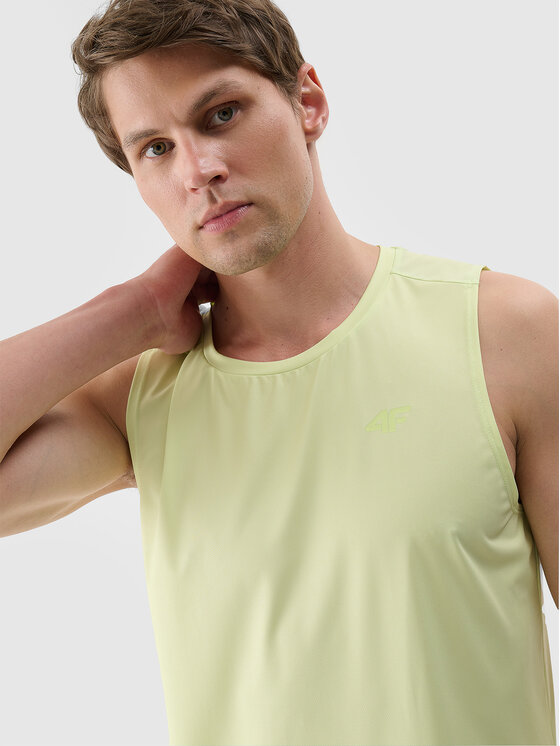 4F 4F Tank top BASIC+ Zielony Regular Fit