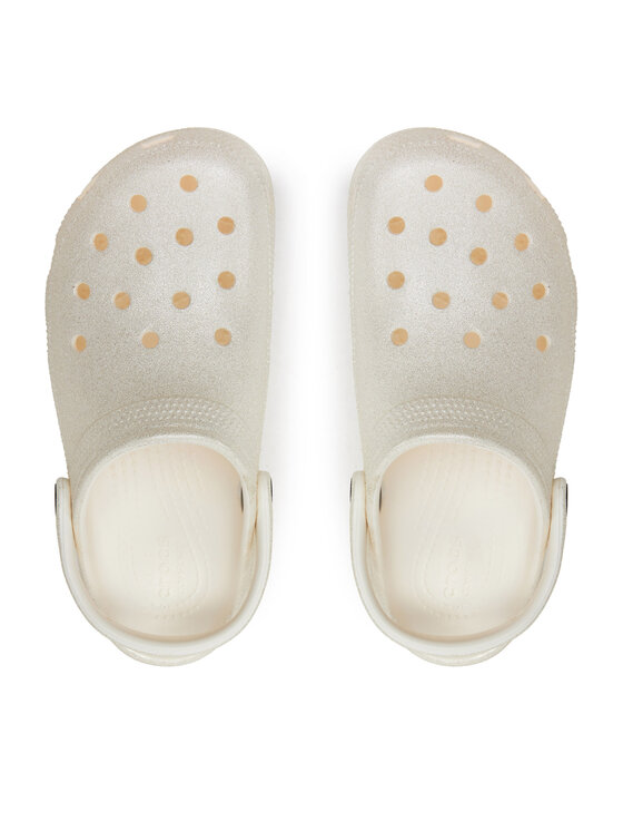 Crocs Crocs Klapki Classic Platform Glitter Clog W 207241 Écru