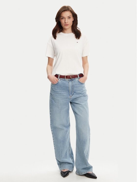 Tommy Hilfiger Tommy Hilfiger Póló UW0UW05763 Fehér Regular Fit