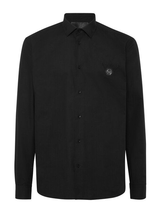 PHILIPP PLEIN PHILIPP PLEIN Koszula 26115 Czarny Fitted Fit