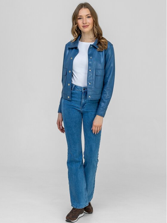 Perso Perso Prechodná bunda BLE262676F Modrá Regular Fit