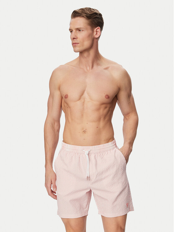 Guess Guess Σορτς κολύμβησης F6GT11 WN342 Ανοιχτό ροζ Regular Fit