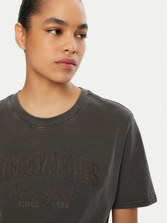 Tommy Jeans Tommy Jeans T-Shirt Varsity DW0DW19444 Czarny Relaxed Fit