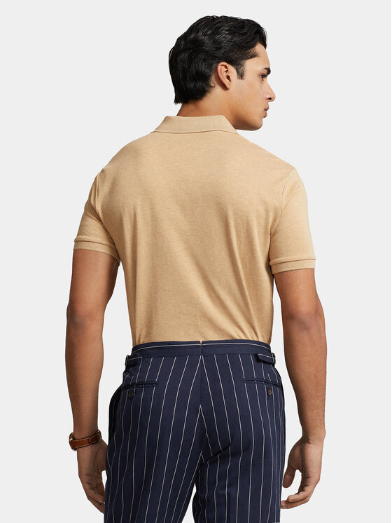 Polo Ralph Lauren Polo Ralph Lauren Тениска с яка и копчета 710704319086 Бежов Custom Slim Fit