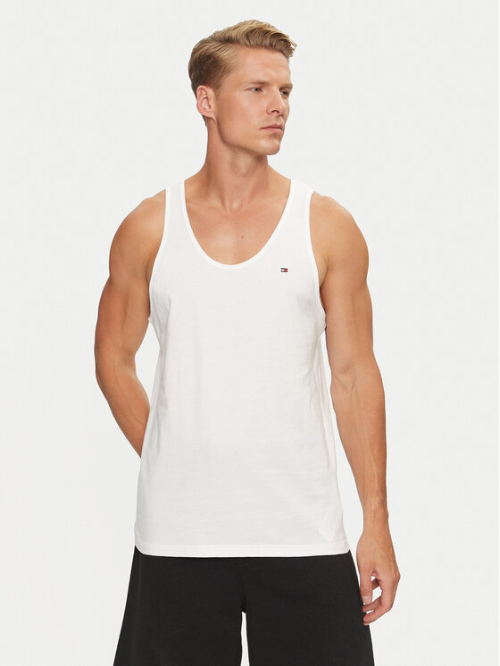 Tommy Hilfiger Tommy Hilfiger Set di 3 tank top UM0UM03387 Bianco Regular Fit