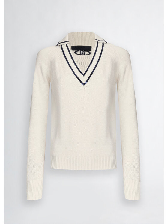 Liu Jo Liu Jo Maglione CA5112MS016M9090 Bianco Regular Fit
