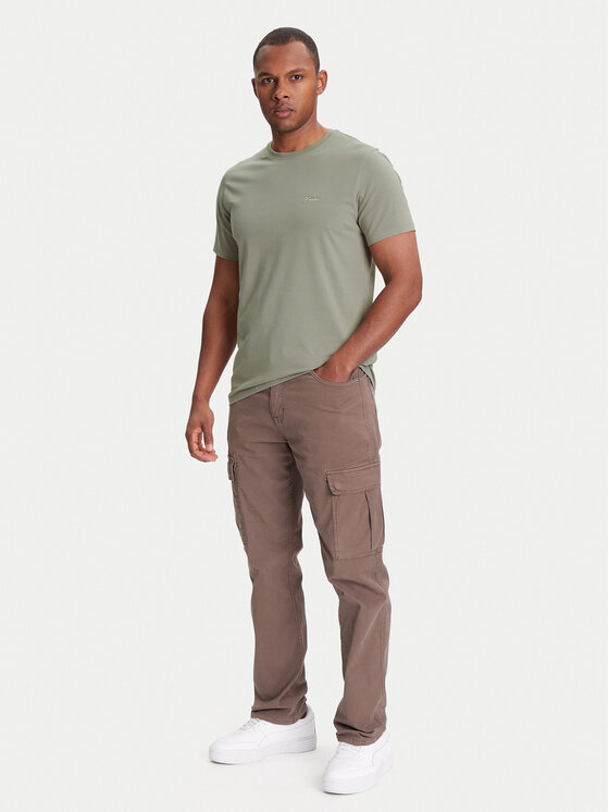 Guess Guess Marškinėliai M4GI70 KC9X0 Chaki Slim Fit