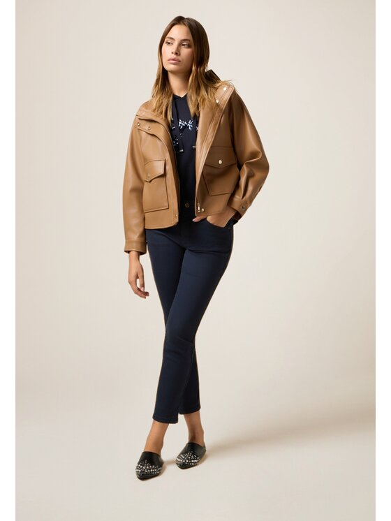 Oltre Oltre Cardigan M391J105136N034 Blu Regular Fit