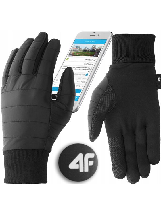 4F 4F Guanti 4FAW23AGLOU051-20S Nero