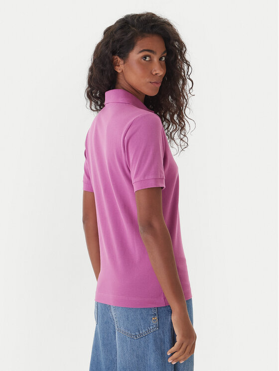 Kappa Kappa Тениска с яка и копчета Logo Sharas Wss 302B3C0 Виолетов Regular Fit