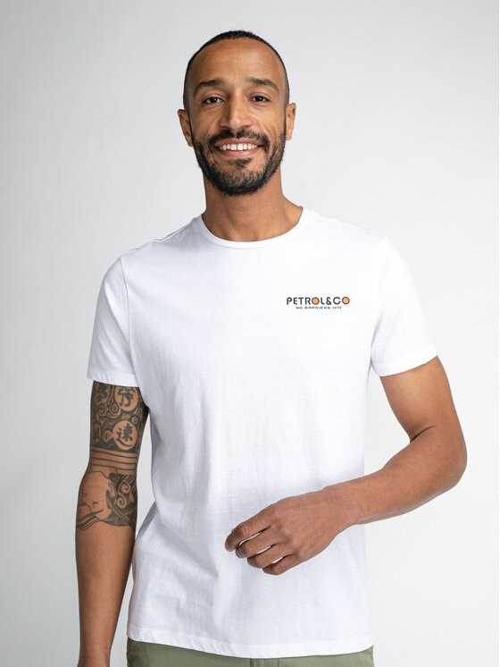 Férfi Póló Petrol Industries, Méret: XXL, Fehér, M-1030-TSR686