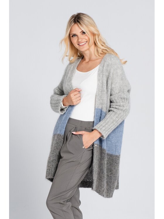 Look Made With Love Look Made With Love Kardigan Look M362 Ocean Szary Classic Fit