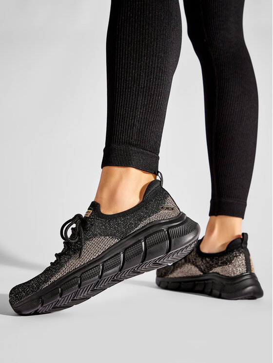 Skechers Skechers Sneakersy BOBS SPORT Fall Sparks 117113/BKGD Černá