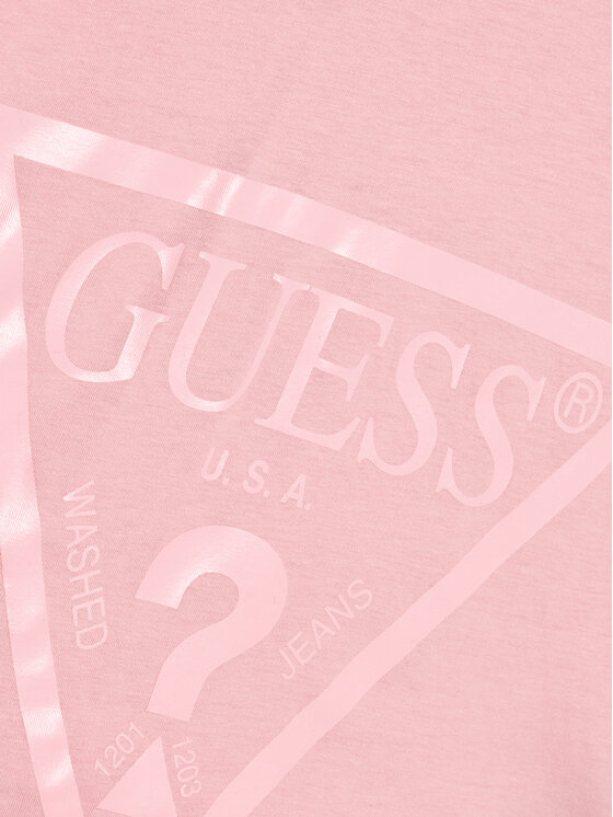 Guess Guess Marškinėliai J2BI41 K8HM0 Rožinė Cropped Fit