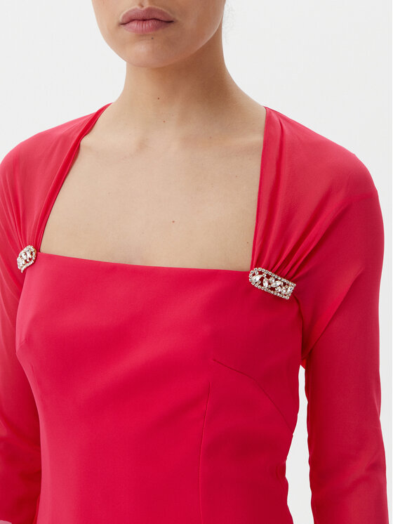 Luisa Spagnoli Luisa Spagnoli Коктейлна рокля Protocollo 541709 Червен Regular Fit