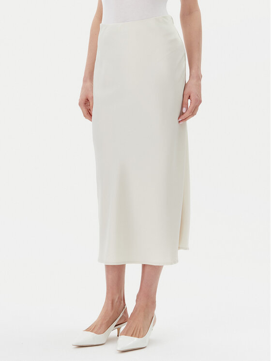 YAS YAS Fustă trapez Pella 26030737 Bej Regular Fit