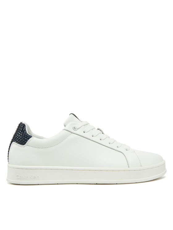 Calvin Klein Sneakersy Low Top Lace Up Woven HM0HM01767 Biela