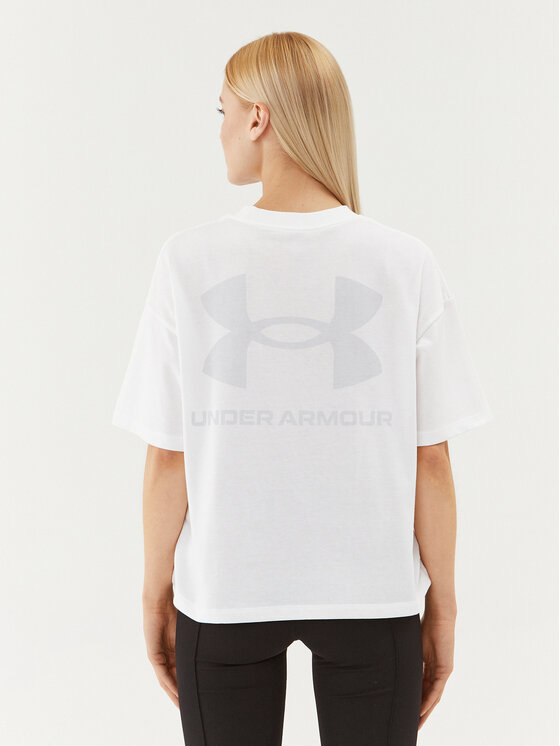 Under Armour Under Armour T-Shirt Ua W Logo Lc Oversized Hw Ss 1379948 Biały Loose Fit