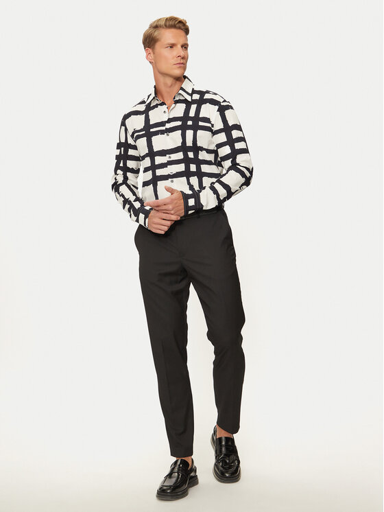 HUGO Hugo Hemd Ermo 50520097 Écru Slim Fit