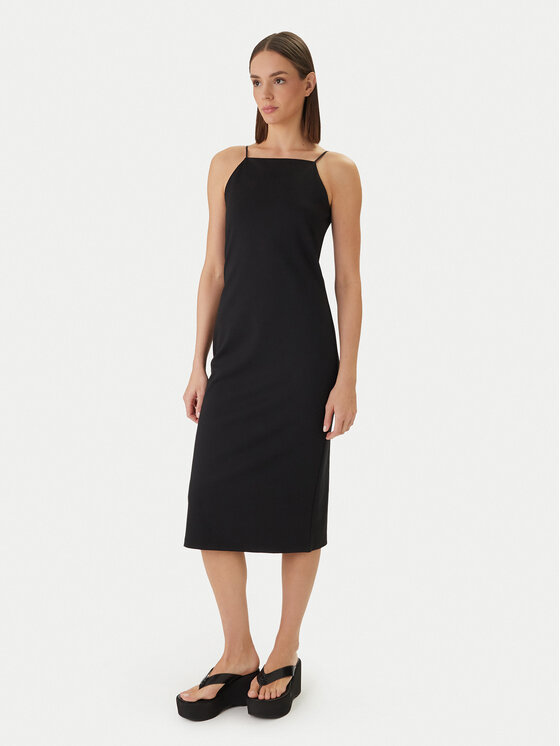 Calvin Klein Jeans Rochie de zi LV044F208G Negru Slim Fit