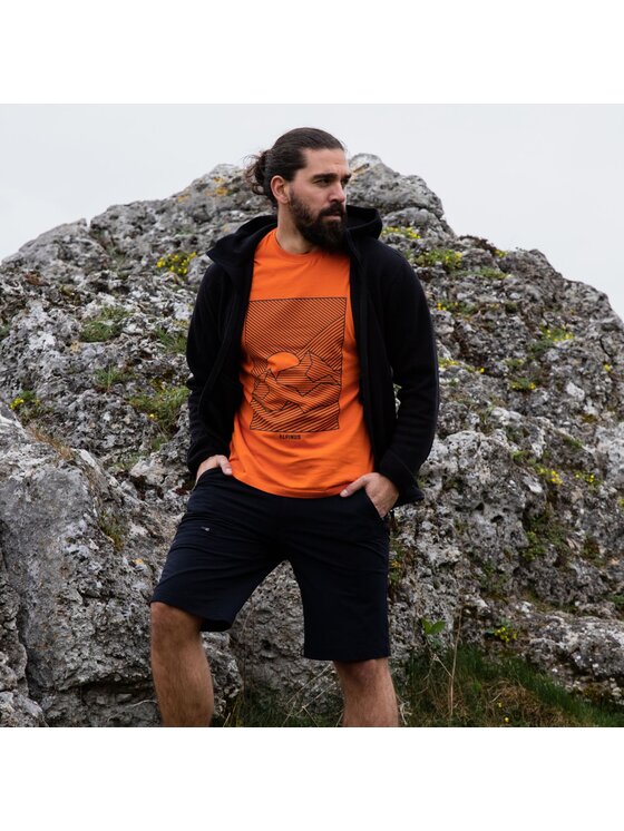 Alpinus Alpinus T-Shirt Kulin Pomarańczowy Regular Fit