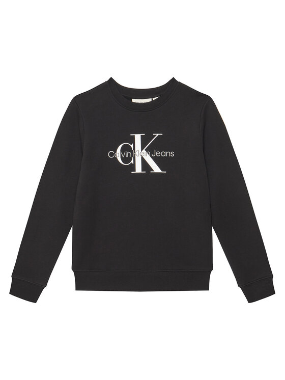 Calvin Klein Jeans Calvin Klein Jeans Pulóver Monogram IU0IU00675 D Fekete Regular Fit