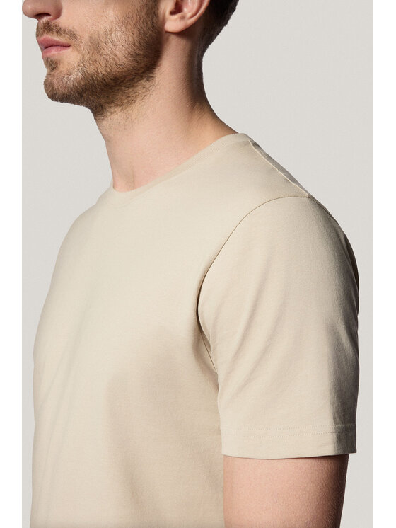 Próchnik Próchnik T-Shirt PM6 TS073125000007 Beżowy Regular Fit