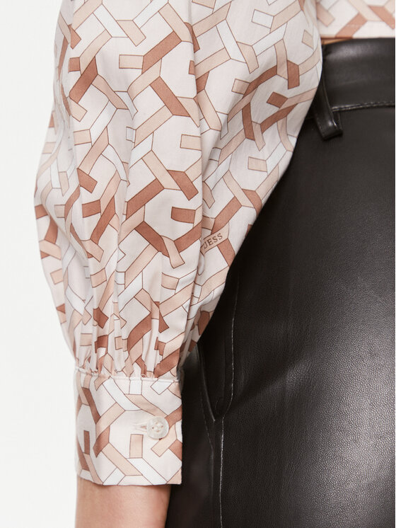 Guess Guess Marškiniai Dea W4RH59 WE2Q0 Smėlio Relaxed Fit