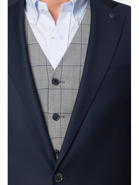 Lancerto Lancerto Garnitur Jukon GA073123000011 Granatowy Slim Fit