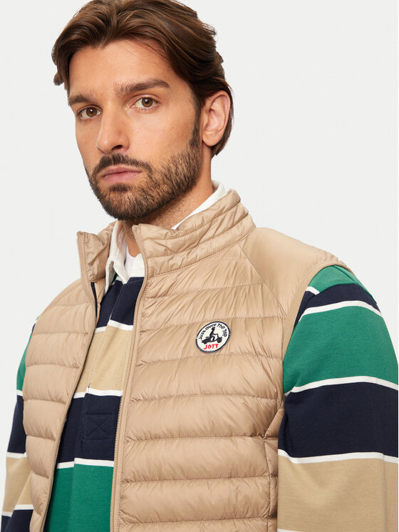 Jott Jott Елек Tom P000MDOW04 Бежов Slim Fit