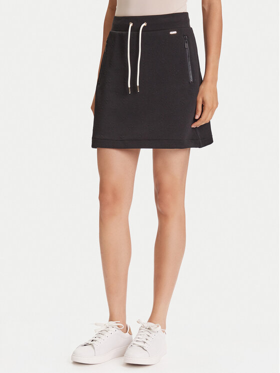 Guess Guess Mini sukně V5YD03 KBSL2 Černá Regular Fit