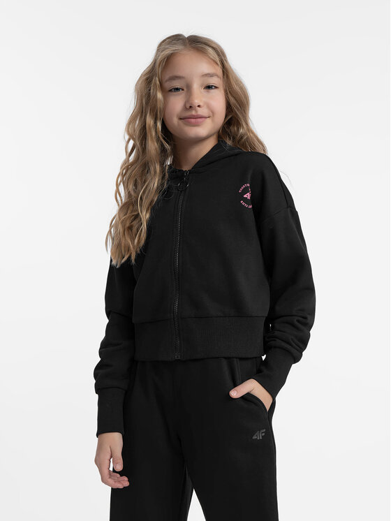 4F Mikina 4FJAW23TSWSF640 Čierna Regular Fit