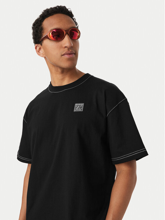 Reebok Reebok T-krekls Aurelian RK25737CCM Melns Regular Fit