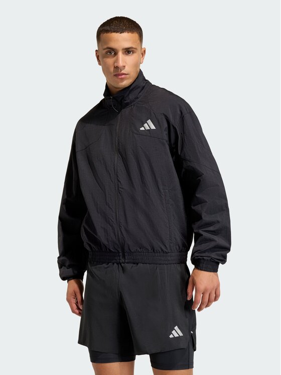 adidas adidas Kurtka do biegania adi365 Cheering Czarny Regular Fit