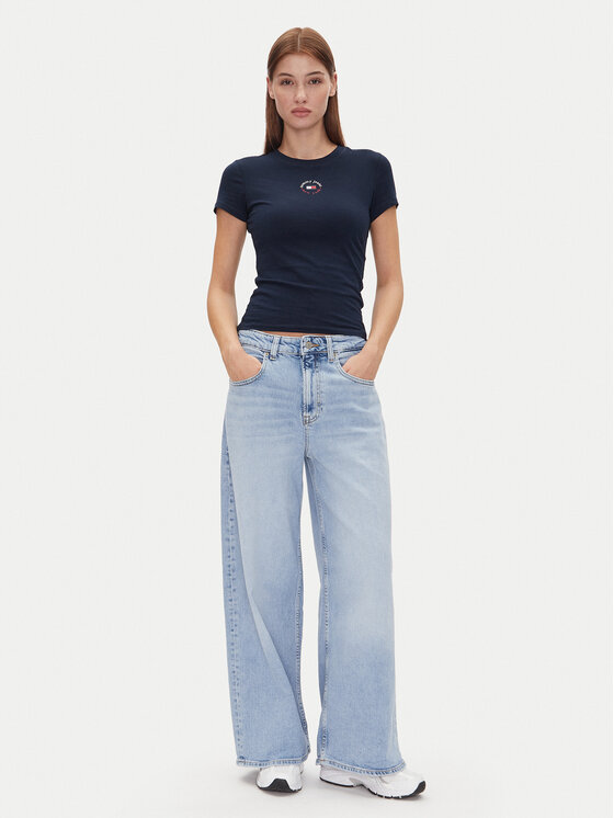 Tommy Jeans Tommy Jeans Blugi Charlie Mr Loose Wd Bi0112 Co DW0DW20615 Albastru Relaxed Fit