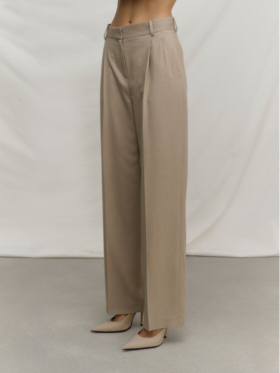 La Mania La Mania Pantaloni di tessuto SOHO 2 Beige Classic Fit