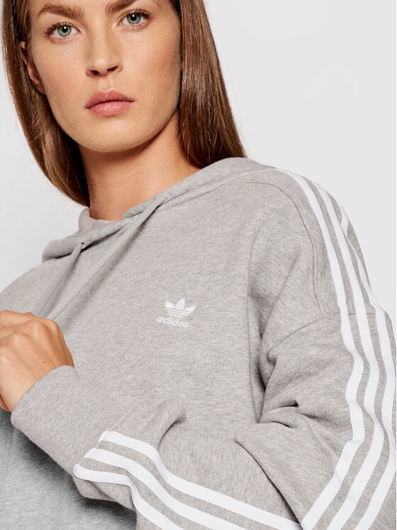 Felpa adicolor Classics Crop H34615 Grigio Relaxed...